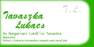 tavaszka lukacs business card